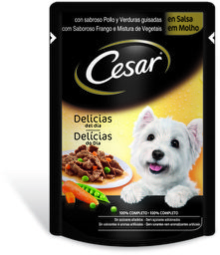 cesar pouch chicken/vegetables gr.100